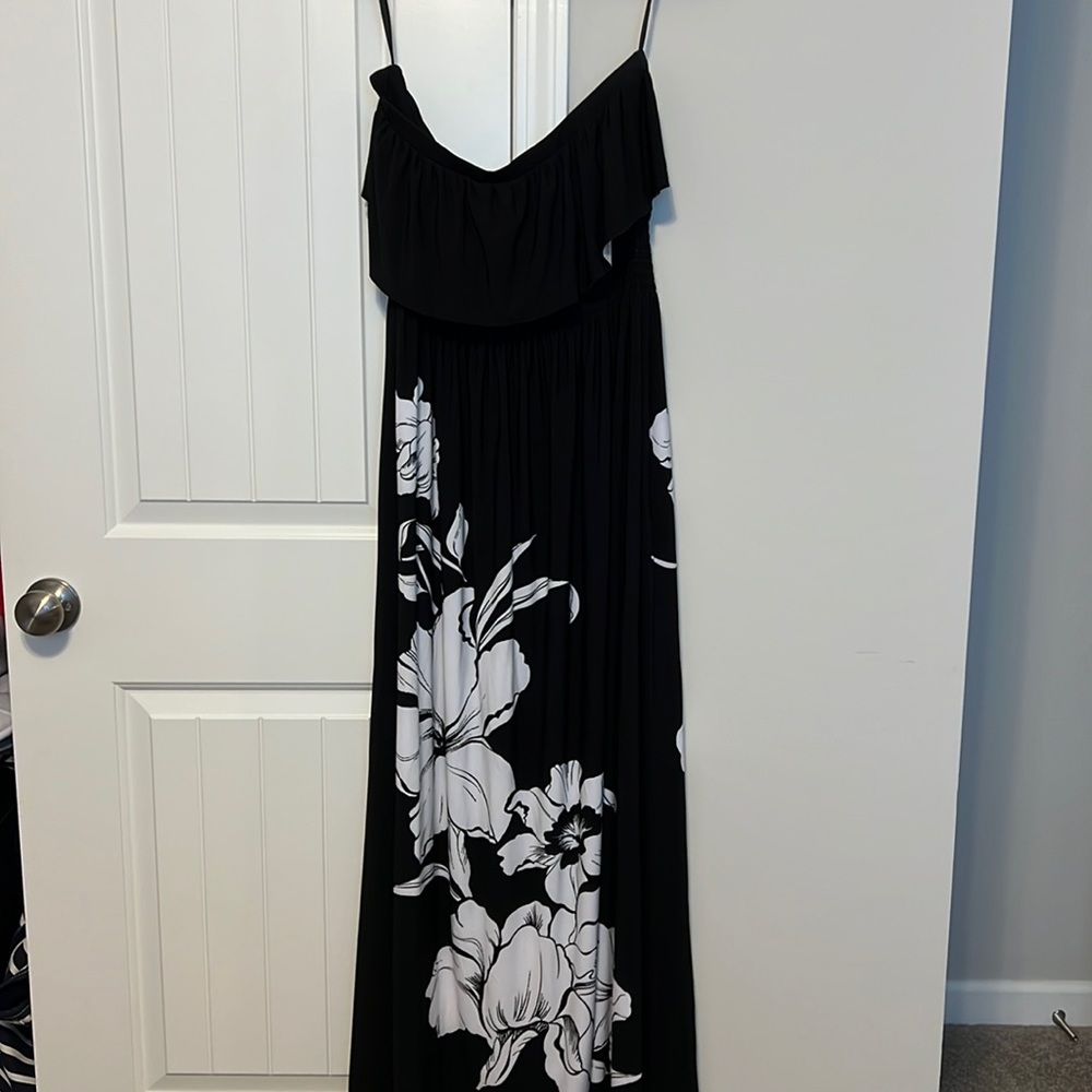 White and Black Dress